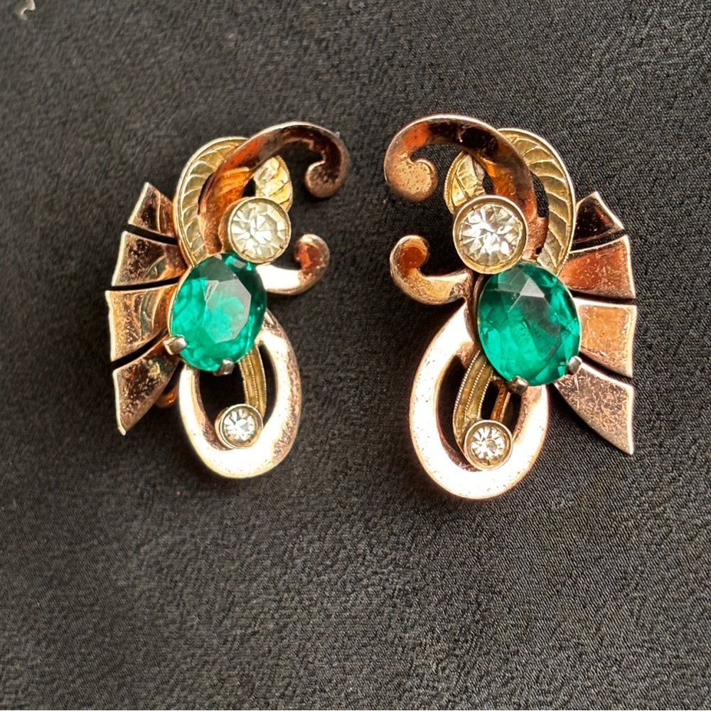 Vintage  BOHLINGER Vermeil Sterling Earrings